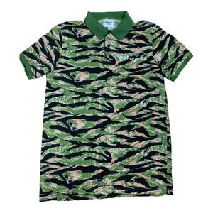 Oakley mens medium large tiger stripe polo shirt golf thermonuclear protection